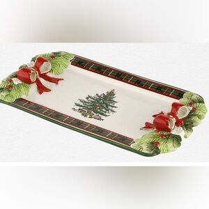 Spode Tartan tray, Spode Christmas platter